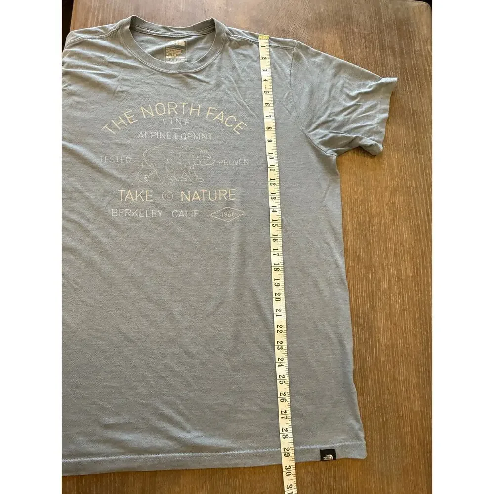 THE NORTH FACE Tee T-Shirt Dusty Blue Men's size XL Outdoors Hiking Camping